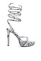 Women High Heeled Lace Up Sandals - 2