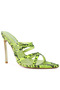 Women Neon Snake Print High Heeled Sandals