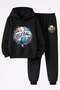 Volleyball Printed 3-Ply Quality Sweatshirt and Trackpants Children's Top-Bottom Set
