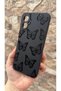 Omix X3 Compatible Black Butterfly Patterned Silicone Shock-Absorbing Classic Protected Rubber Case 277 - 4