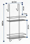 Hanging Bathroom Shelf Shower Shampoo Holder Shower Cabin Towel Rackwall Organizer Organizer - 4