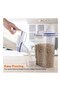 Generic Plastic Food Container With Measuring Cup Clear/Blue/Red 2Liters - 3