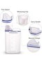 Generic Plastic Food Container With Measuring Cup Clear/Blue/Red 2Liters - 2