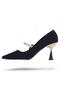 Nehir Onsa Black Satin Women's 9cm Heeled Shoes - 3