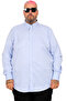 Fashion XL Plus Size Men's Satin Striped Shirt 20399