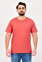 Men Crew Neck Short Sleeve Embroidered Logo T-Shirt, Red