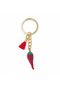 Murano Glass Red Pepper Keychain – Evil Eye Beaded, Tassel Lucky Keychain – Set of 2 - 4