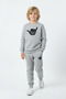 3 Thread Thick Sh Fleece-Lined Crew Neck Santa Cruze Print Detailed Boys Tracksuit Set - 3