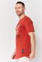 Men Loose Fit Short Sleeve Outdoor T-Shirt, Rust - 3