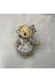 Cute Plush Teddy Bear Keychain - Bag Ornament with Plaid Detailed Linen Overalls for Girls & Boys Model Options