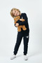 3 Thread Thick Sh Fleece-Lined Crew Neck Santa Cruze Print Detailed Boys Tracksuit Set - 4