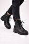 Genuine Leather and Fur Inside Women's Winter Boots with Non-Slip Soles 2595 - 2