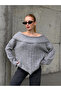 Women's Madonna Collar Knitwear Gray - 4