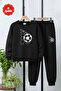3 Thread Thick Sh Fleece-Lined Crew Neck Print Detailed 4 Piece Boys Tracksuit Set - 2