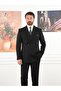Men's Slim Fit Italian Style K Double-Breasted Suit Jacket Pants - Black Xprzcom8470 - 2