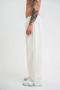 Unisex Pipe Leg Baggy Sweatpants - White - 2