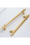 Furniture Cabinet Drawer Cover Kitchen Cupboard Handles Knob Pull Gold Metal Handle 224 Mm-22.4 cm - 2