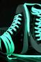 Phosphorescent Neon Blue 7 mm Thick 1 Pair of Flat Sports Shoelaces - 3