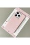 iPhone 15 Pro Compatible Pink Leather Textured Silicone Protects Camera Shock-Absorbing Case - 3