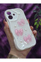 iPhone 17 Compatible Pink Bow & Pearl Detailed Glittery Epoxy Phone Case - 5