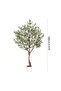 180cm Artificial Tree Olive in Pot with Realistic Fruit & Branches, Indoor/Outdoor Home Decor Gift