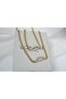 Set004 Gold Color Stone Oval Connector Detail Gourmet Chain Set