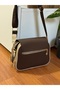 Convenient Women's Shoulder Bag with Four Pockets, Zipper and Snap Closure - 6
