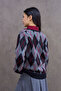 Baklava Patterned Gray Knitwear Cardigan - 3