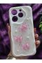 Tecno Spark 10 Pro Compatible Pink Bow & Pearl Detailed Glittery Epoxy Phone Case - 6