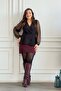 Double-Breasted Collar Sleeves Tulle Detailed Stone Blouse - 2
