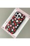 iPhone 15 Pro Max Compatible Phone Case Leather Texture Anti Fall Soft Silicone Strawberry - 2