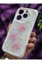 Tecno Spark 10 Pro Compatible Pink Bow & Pearl Detailed Glittery Epoxy Phone Case - 4