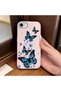 For iPhone 7/8/Se 2020 2022 Compatible Leather Texture Anti Fall Soft Silicone Phone Case Butterfly - 2