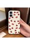 حافظة هاتف متوافقة مع iPhone 16، مصنوعة من الجلد، مضادة للسقوط، من السيليكون الناعم، باللون الكرزي