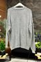 Pocketed crew neck self-striped organic sweater - 2