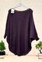 Bat Double Pocket Mercerized Tunic Blouse