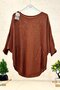 Bat Double Pocket Mercerized Tunic Blouse