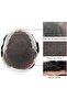 Men's Real Human Hair Toupee, Q6 Swiss Lace PU Base, Hair Loss Solution - 6