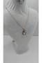 Stainless Steel Gold Color Vintage Flower Detail Pearl Stone Necklace - 6