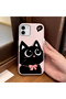 iPhone 12 Compatible Leather Texture Anti Fall Soft Silicone Phone Case Cat - 2