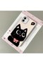 iPhone 12 Compatible Leather Texture Anti Fall Soft Silicone Phone Case Cat