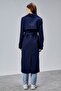 Navy Blue Regular Fit Windbreaker Detailed Trench Coat 46636 - 4