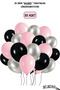 Pink Black Chrome Silver Balloon Set 11 Inch Party Concept