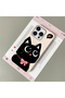 iPhone 14 Pro Compatible Leather Texture Anti Fall Soft Silicone Phone Case Cat