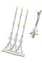 PVA Folding Sponge Mop, Self Squeeze Super Absorbent PVA Sponge Heads | Telescopic Metal Han