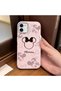 iPhone 12 Compatible Leather Texture Anti-Fall Soft Silicone Phone Case Minnie - 2