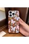 iPhone 16 Pro Max Compatible Phone Case Leather Texture Anti Fall Soft Silicone Butterfly