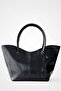 Pure Faux Leather Shoulder Bag