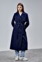 Navy Blue Regular Fit Windbreaker Detailed Trench Coat 46636 - 8