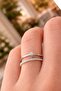 Stylish Ring with Steel Zircon Stone Does Not Tarnish - 3